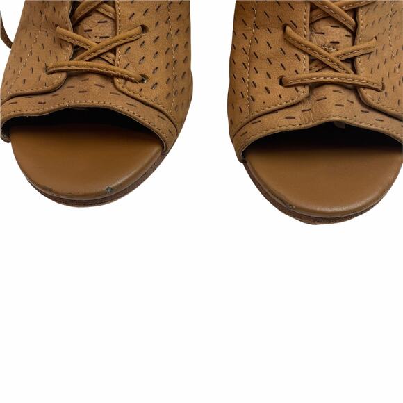 Sam Edelman Ennette Lace Up Open Toe Block Heel Sz. 6.5 Hippie Cottage Boho - Picture 6 of 12